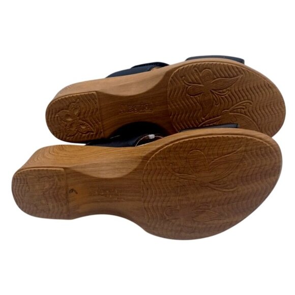 Alegria Womens Linn Blue Embroidered Floral Sandal LIN-601N Size 40 US 8-8.5 - Picture 11 of 13